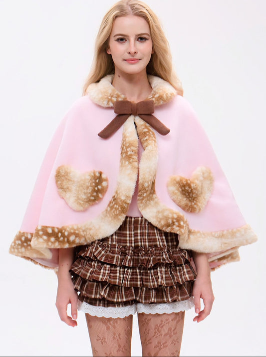 Fawn Heart Poncho